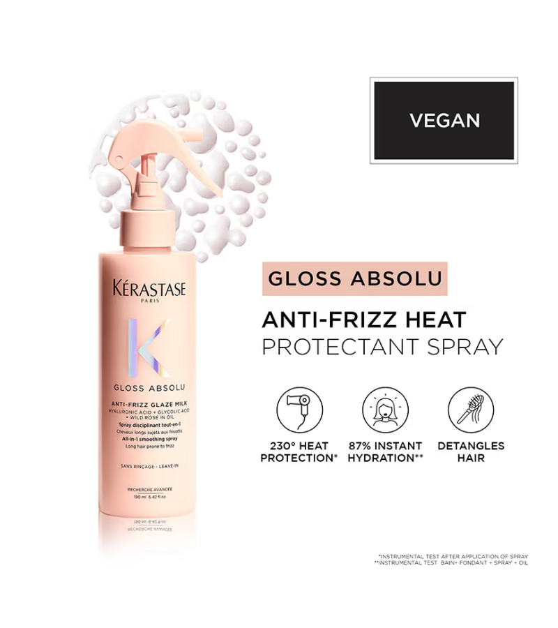 Anti-Frizz Heat Protectant Spray Hair