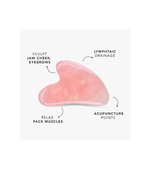 Rose Quartz Gua Sha Face Massage Tool For Reducing Fine Lines