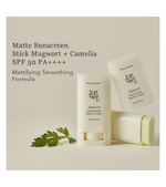 Mugwort + Camelia SPF 50 PA++++ Matte Sunscreen Stick (18g)