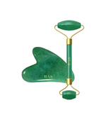 Jade Face Beauty Tools Set - Gua Sha & Face Roller (2 Pcs)